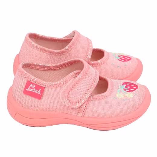 Toddler Slippers Little Strawberry Slipper (breathable, lightweight, flexible shoes, for daycare, kindergarten, home) lightweight, flexible outsole, upper + lining cotton - Image 2