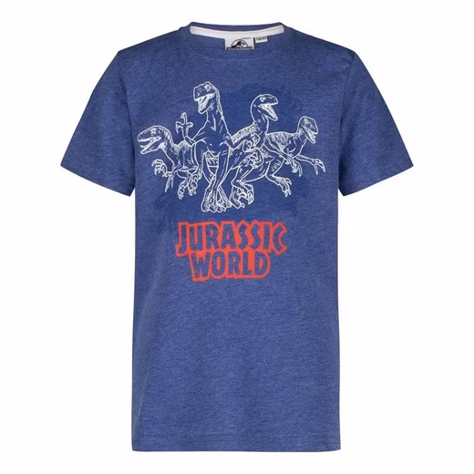 T-Shirt Jurassic World T-Rex Jurassic Park Kinder T-Shirt Kinder + Jugendliche Grau + Blau Größe 134/140 146/152 158/164 170/176 cm - Image 2