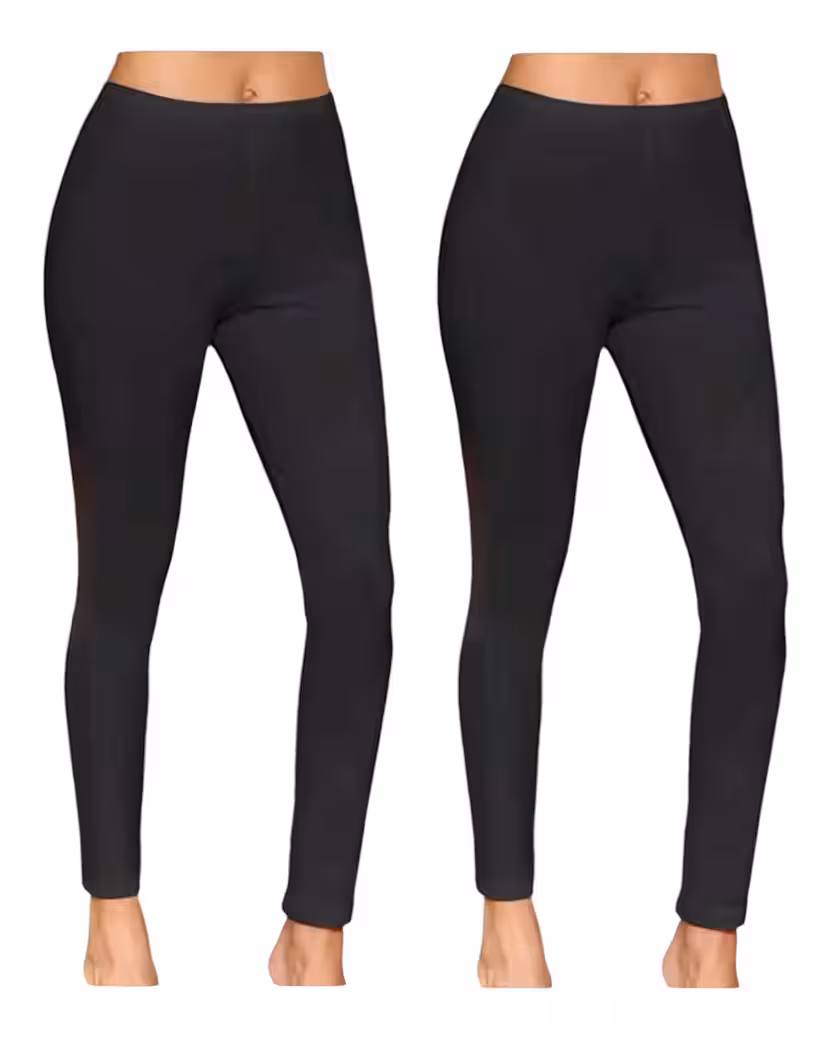 Leggings Women Long Underpants Cotton Black A2135 (Savings set, 2 pieces, pack of 2) Premium quality - Image 2