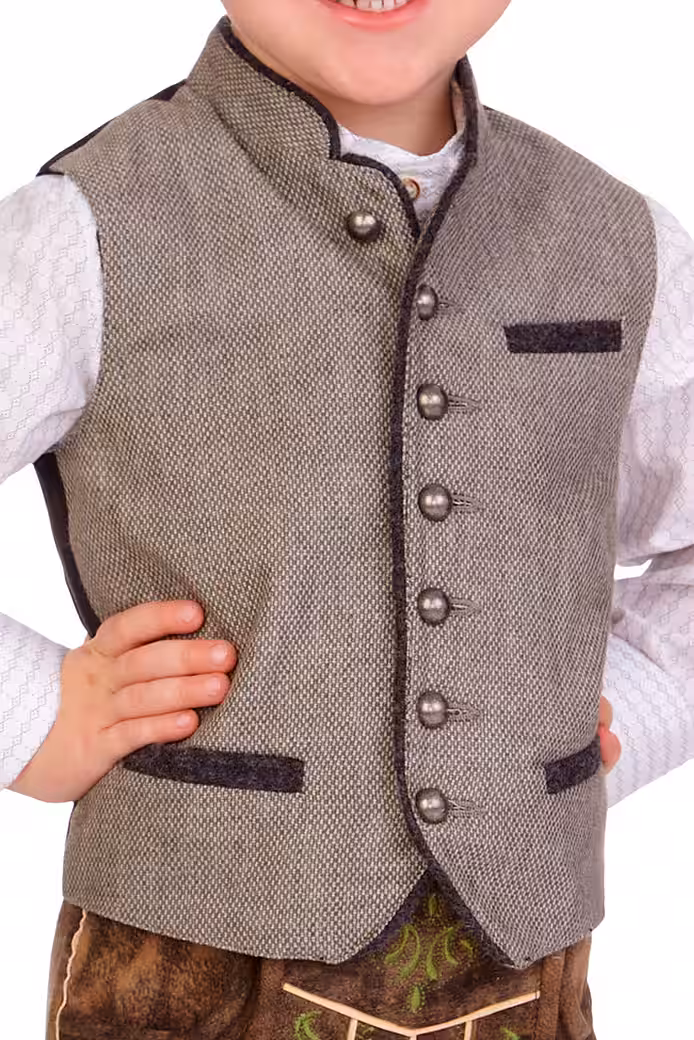 Traditional jacket children's vest - AGAN KIDS - light gray - Image 2