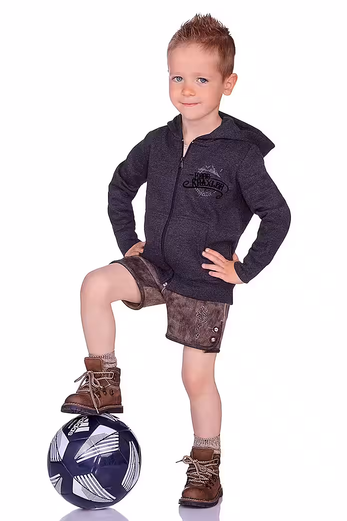 Traditional jacket hooded jacket children - ZACHARIAS KIDS - anthracite - Image 3