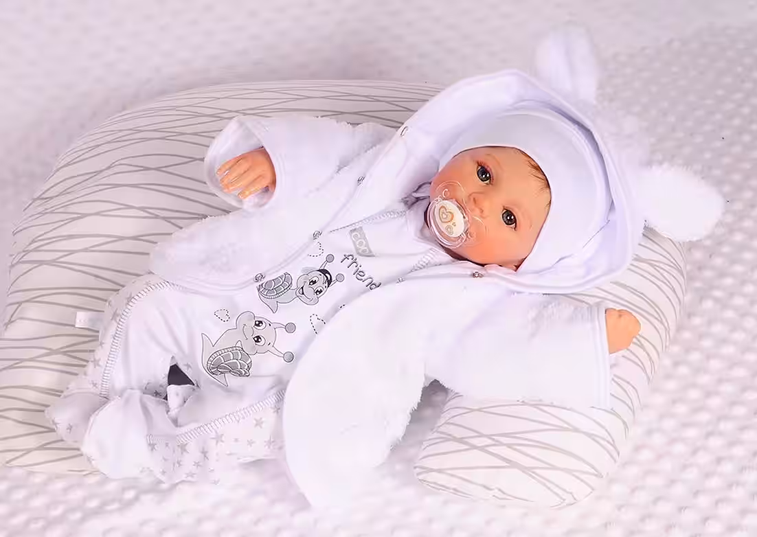 Romper, jacket & hat romper hat shirt jacket bib 5 pieces baby set Sizes 44 50 56 62 68 74 - Image 3