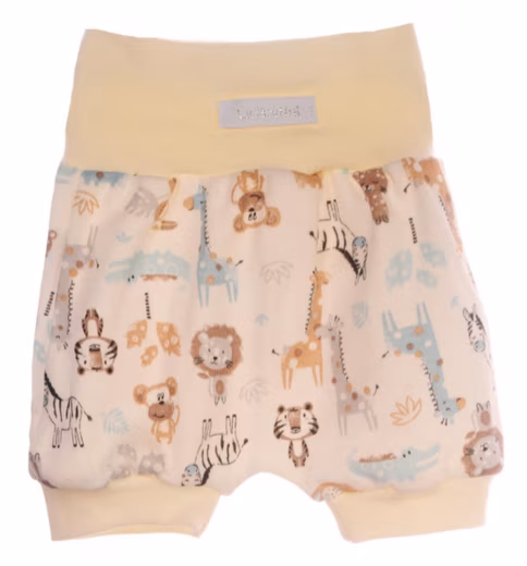 Shirt & Pants Baby Set Wrap Shirt and Shorts in Cream Neutral for Newborns - Image 3