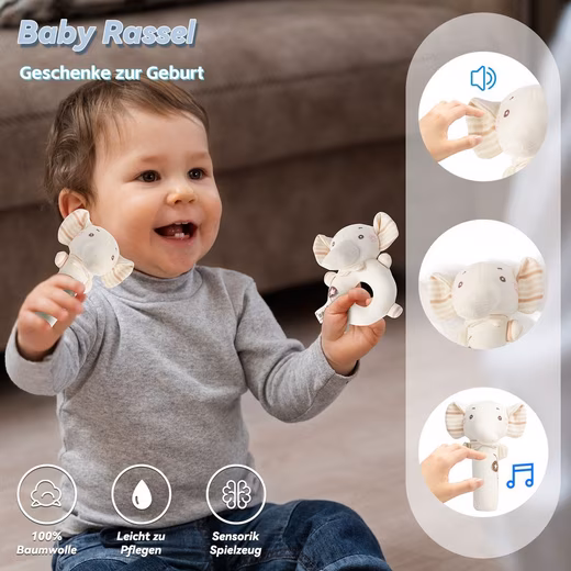 Newborn Gift Set, Birth Boy, Baby Gift, Rattle - Image 16