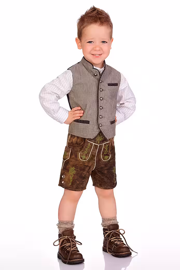 Traditional jacket children's vest - AGAN KIDS - light gray - Image 4
