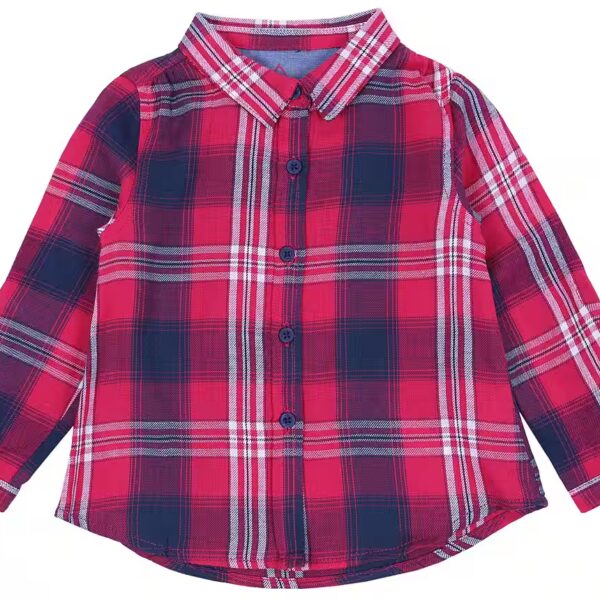Pink checked shirt, 18-24 months