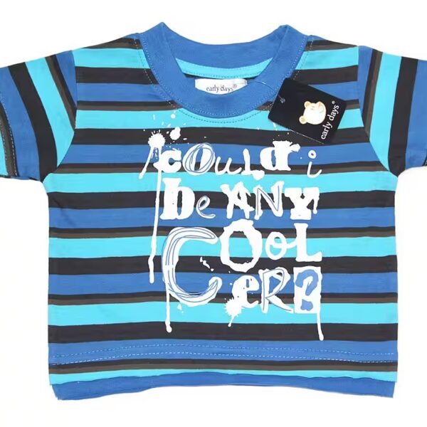 Short-sleeved shirt, brightly striped T-shirt, 6-12 months