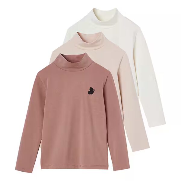 Long-sleeved shirt for girls with stand-up collar BASIC