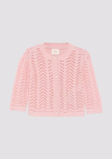 Cardigan Soft cardigan with openwork pattern 1-piece