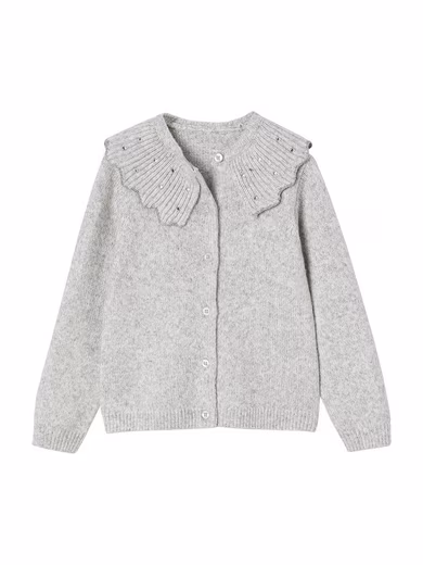 Cardigan Festive girl's cardigan with rhinestone collar