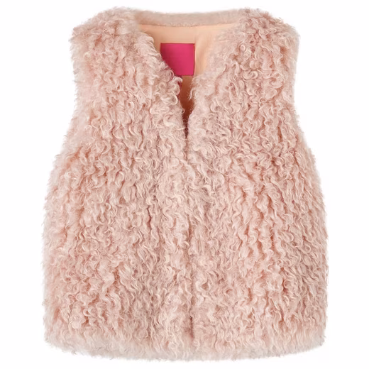 Faux fur vest children's vest faux fur light pink 92