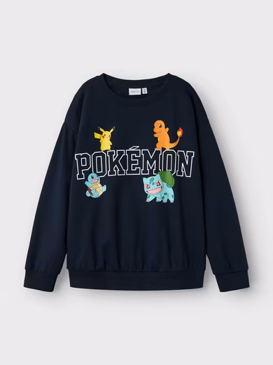 Sweatshirt NKMDAY – sweater with a cool print and ribbed cuffs printed, casual, regular fit, sweatwear, round neck