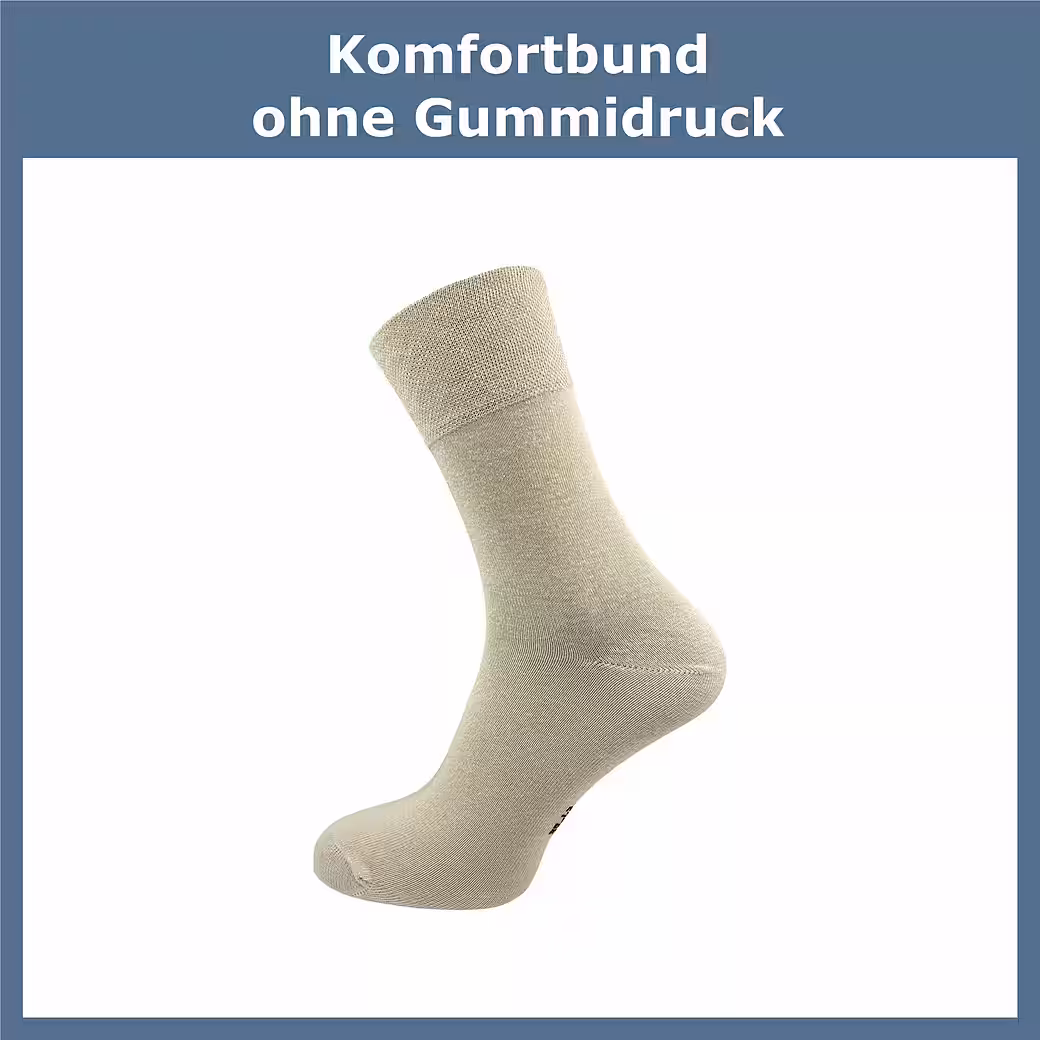 Diabetic socks for women, without rubber print & without pressing seam - business sock (6 pairs) extra wide piquet rope on a comfort waistband; in black, gray & more - Image 16