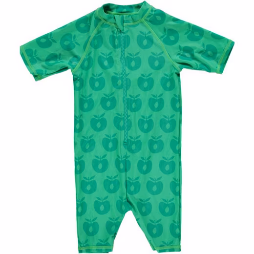 Swimsuit SMAFOLK UV protection swimsuit allover apple print green