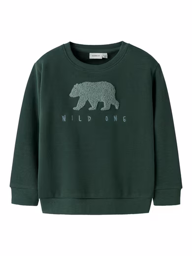 Sweatshirt NMMOBEAR NREG SWEAT UNB with high-quality 3D embroidery