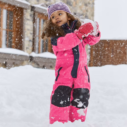 Snowsuit children's ski suit neon pink/orchid - Image 4
