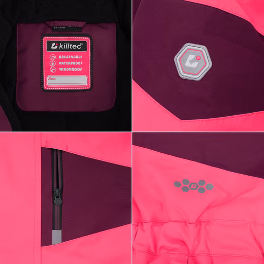 Snowsuit children's ski suit neon pink/orchid - Image 2