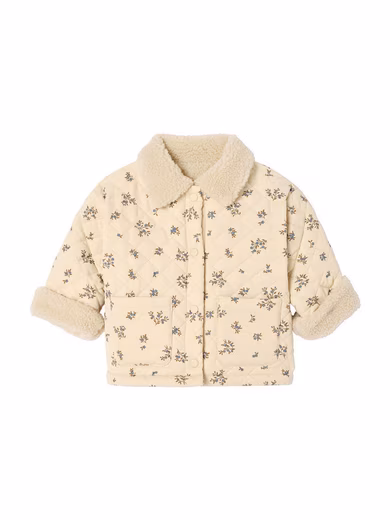 Blouson Baby Velvet Quilted Jacket with Recycled Polyester