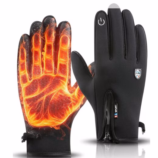 Fleece Gloves Cycling Gloves Waterproof Touchscreen