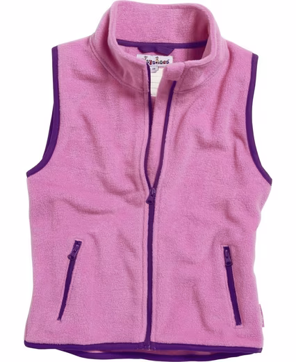 Knitted fleece jacket fleece vest colored contrasting with stand-up collar