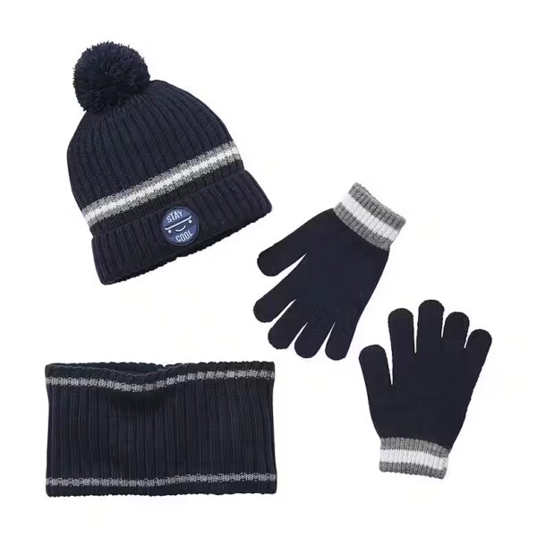 Hat & Scarf Boys Set: Hat, Loop Scarf & Gloves BASIC