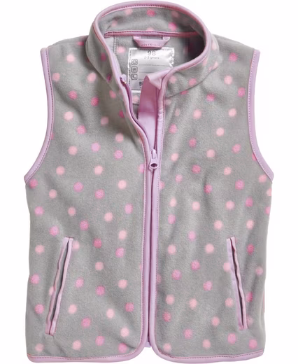Knitted fleece jacket fleece vest dots with stand-up collar