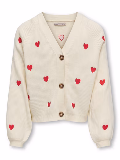 Cardigan KOGDANA LIFE LS HEART VNECK CARDIGAN KNT 1-piece
