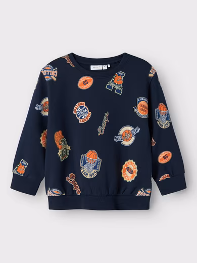 Sweatshirt NMMLELAND LS NREG SWEAT BOX BRU