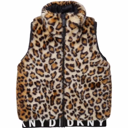 Plush vest DKNY faux fur vest
