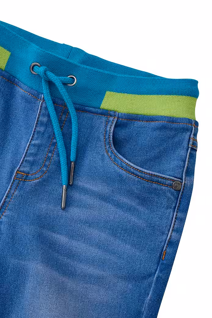 Straight jeans JAKO-O comfortable trousers with knee patches for children and babies, jeans look - Image 3