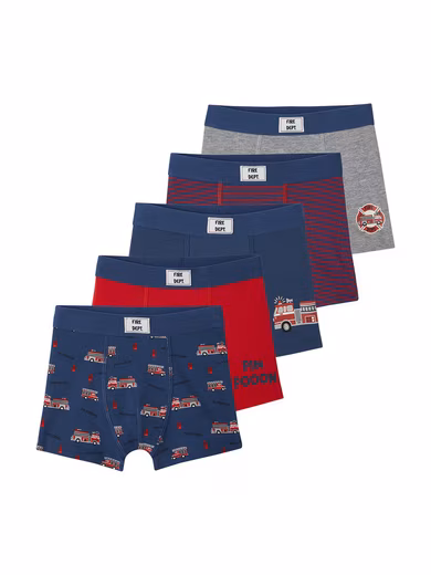 Boxer shorts 5-pack boys boxer shorts with, fire brigade