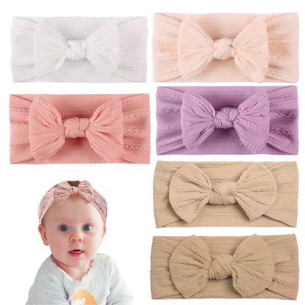 Headband Baby Turban Headband for Newborns, 6 Pieces