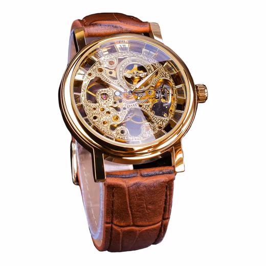 Automatic watch men's watch with leather strap men's watch