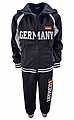 Jogging suit, warm for winter, in black, JF337