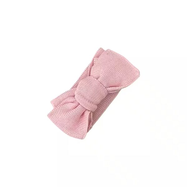 First hat hairband baby with bow from 0-6 months made of organic cotton in pink