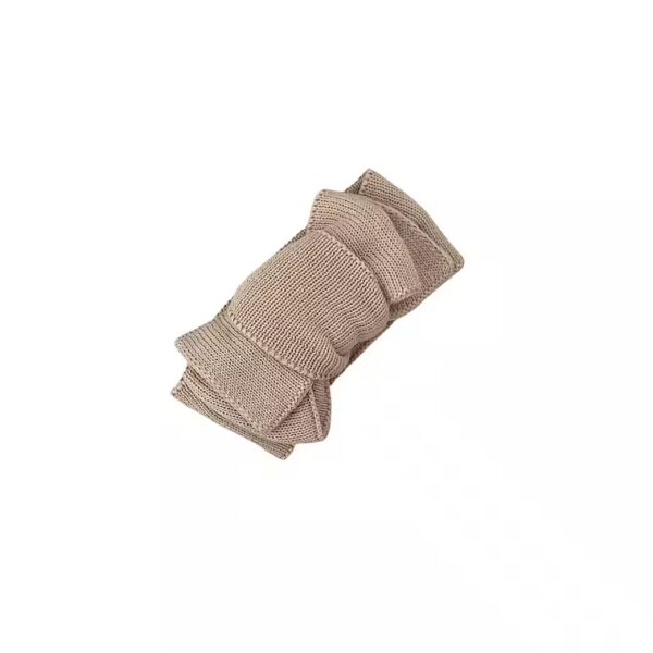 First hat hairband baby with bow from 0-6 months made of organic cotton in beige