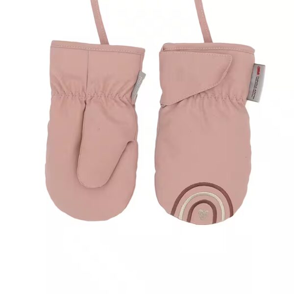 Mittens MINI GIRL-Thermal mittens "rainbow", thumb, velcro closure