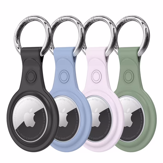 Keychain 4x Silicone Protective Case Cover Keychain Apple AirTag