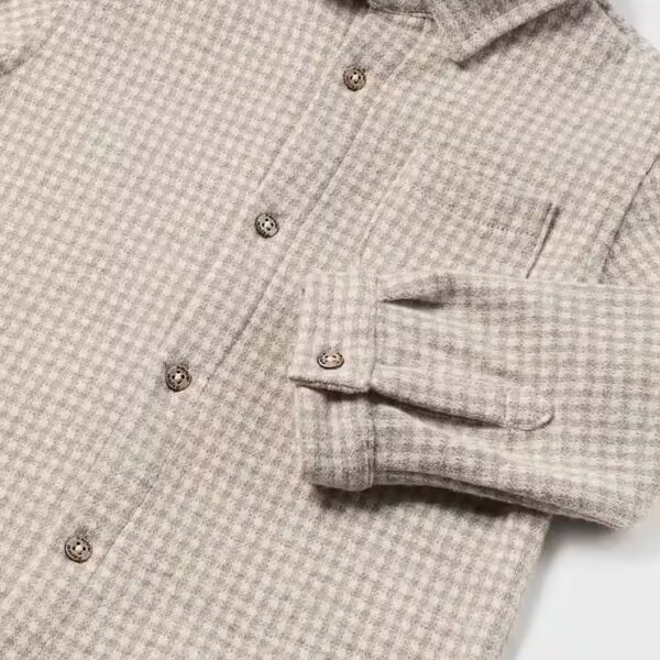 Long-sleeved jacquard overshirt for babies (218656)