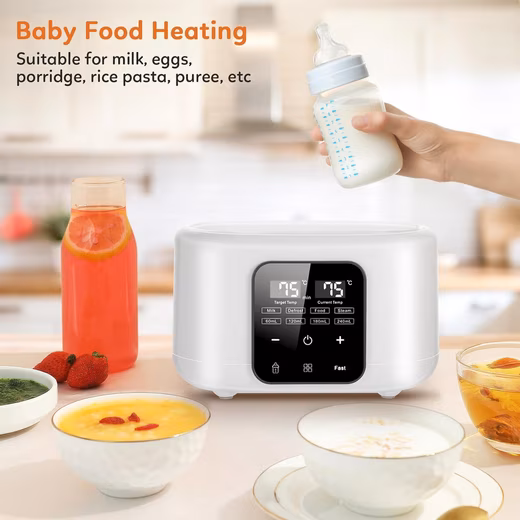 6-in-1 Baby Bottle Warmer, Double Cup Baby Bottle Warmer for baby bottles, baby bottle warmers, heating/thawing food - Image 4
