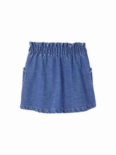 Mini skirt for girls, denim skirt with heart pocket - Image 2