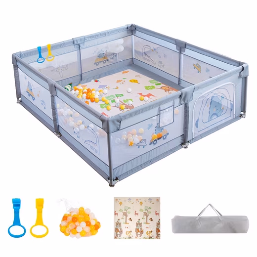 Playpen, Baby Playpen with Play Mat