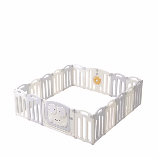 Playpen Playpen Baby Fence 191x185cm Cream Foldable Safety Closure