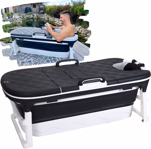 Bathtub Foldable Bathtub Adult 138cm Folding Mobile Folding Bathtub