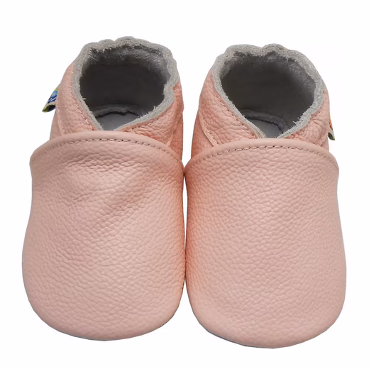 Soft Leather First Walkers Slippers Leather Slippers Pink Crawling Shoe
