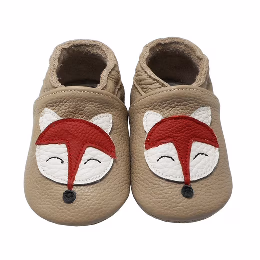 Soft Leather Crawling Shoes First Walkers Slippers Fox Crawling Shoe