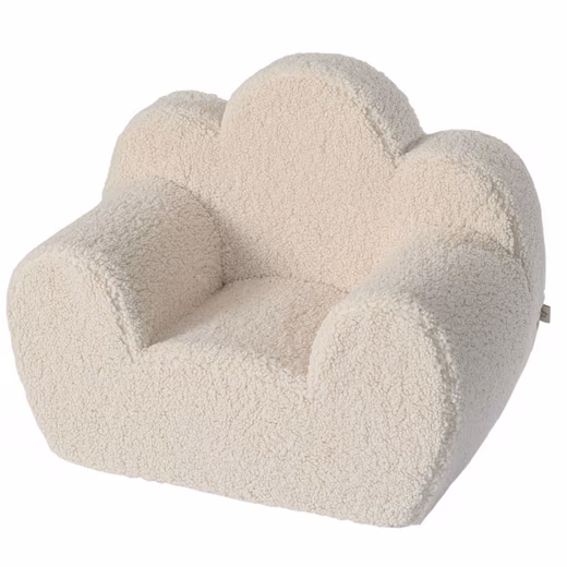 Children's armchair "Ella" made of teddy fur in cloud look
