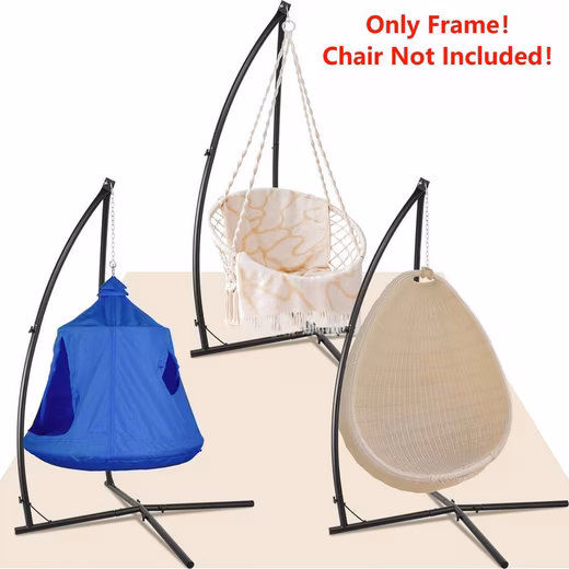 Hammock Chair Hanging Chair Frame with Hook, Height Adjustable, up to 110 kg