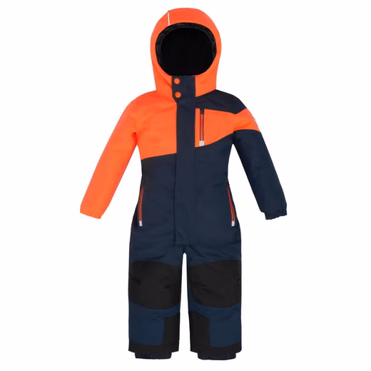 Snow Overall Snowsuit Kids Ski Suit Dark Navy/Neon Orange