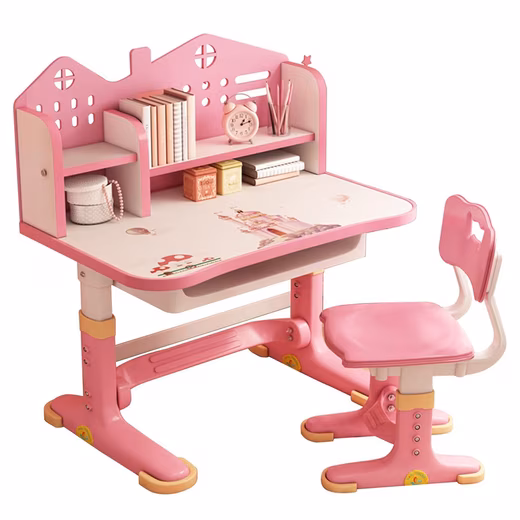 Children's Desk Children's Desk Chair Set, Height Adjustable Non-Slip Study Table